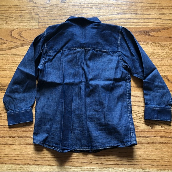 Boys Dark Chambray Shirt & Bowtie NWOT - Picture 3 of 6